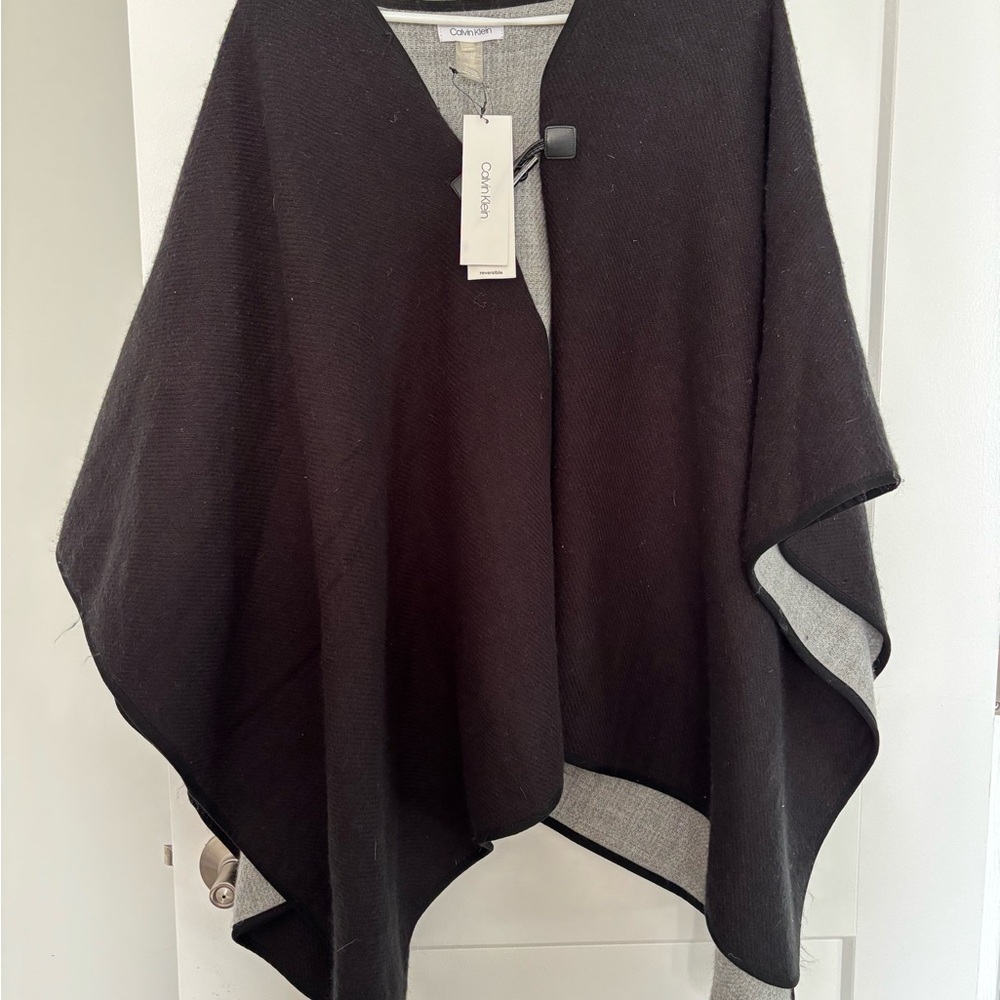 Calvin Klein Two-Tone Black and Gray Wrap